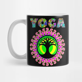 Yogo Lover's Tree of Life Perfect Pink Green "O" Spirituality Graphic Mug